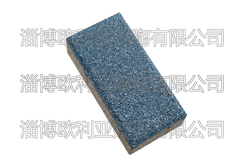 陶瓷透水砖蓝色200x100x55